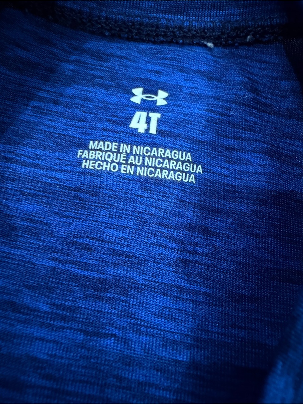 Under Armour 4T Matching Outfit Set Blue Top & Black Joggers - Picture 3 of 5